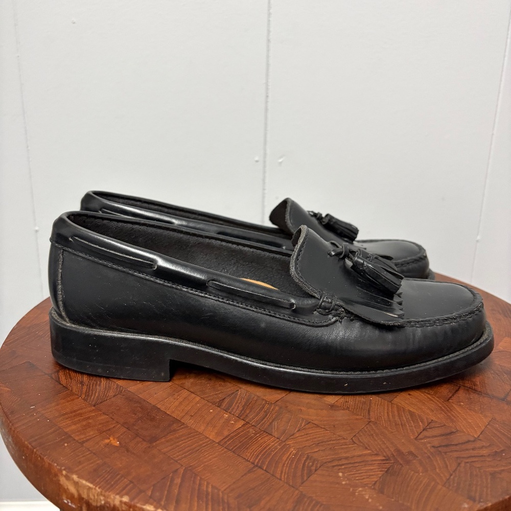 G.H. Bass & Co. Black Leather Tassel Loafers